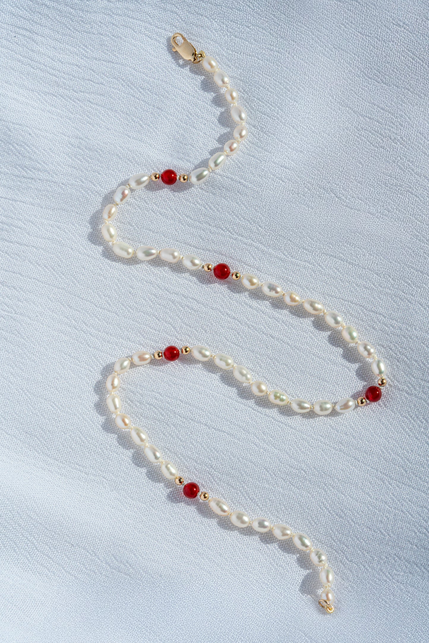 SJG Daybreak Choker at 14" with a 14K Yellow Gold Clasp
