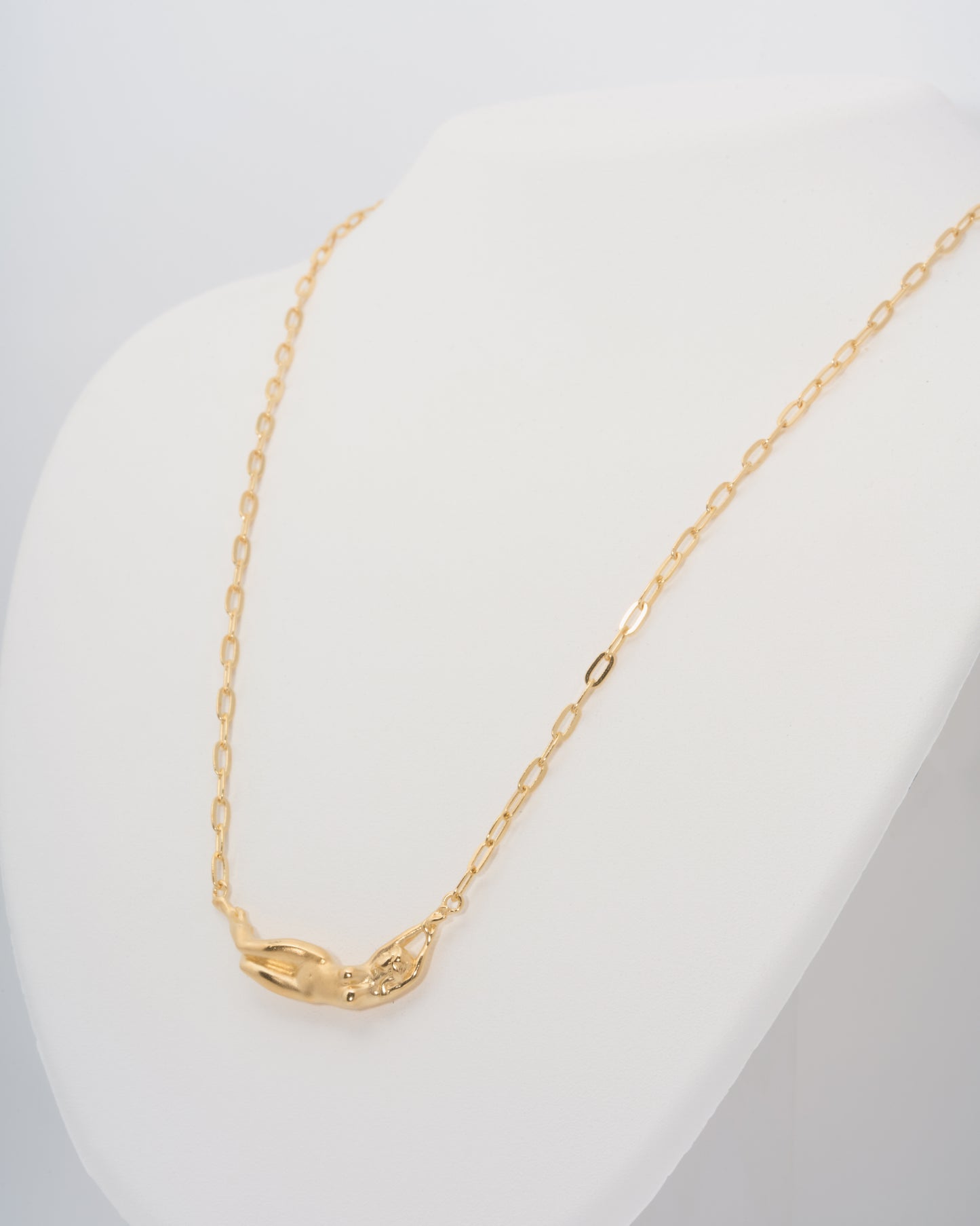 Divine Feminine Necklace with 18" Adjustable Chain in 14K Gold Vermeil