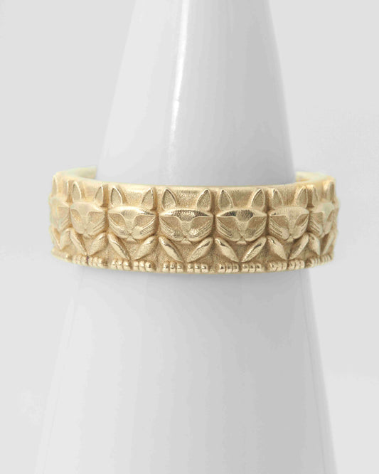 Egyptian Cat Ring in 14K Yellow Gold as Size 6 1/2