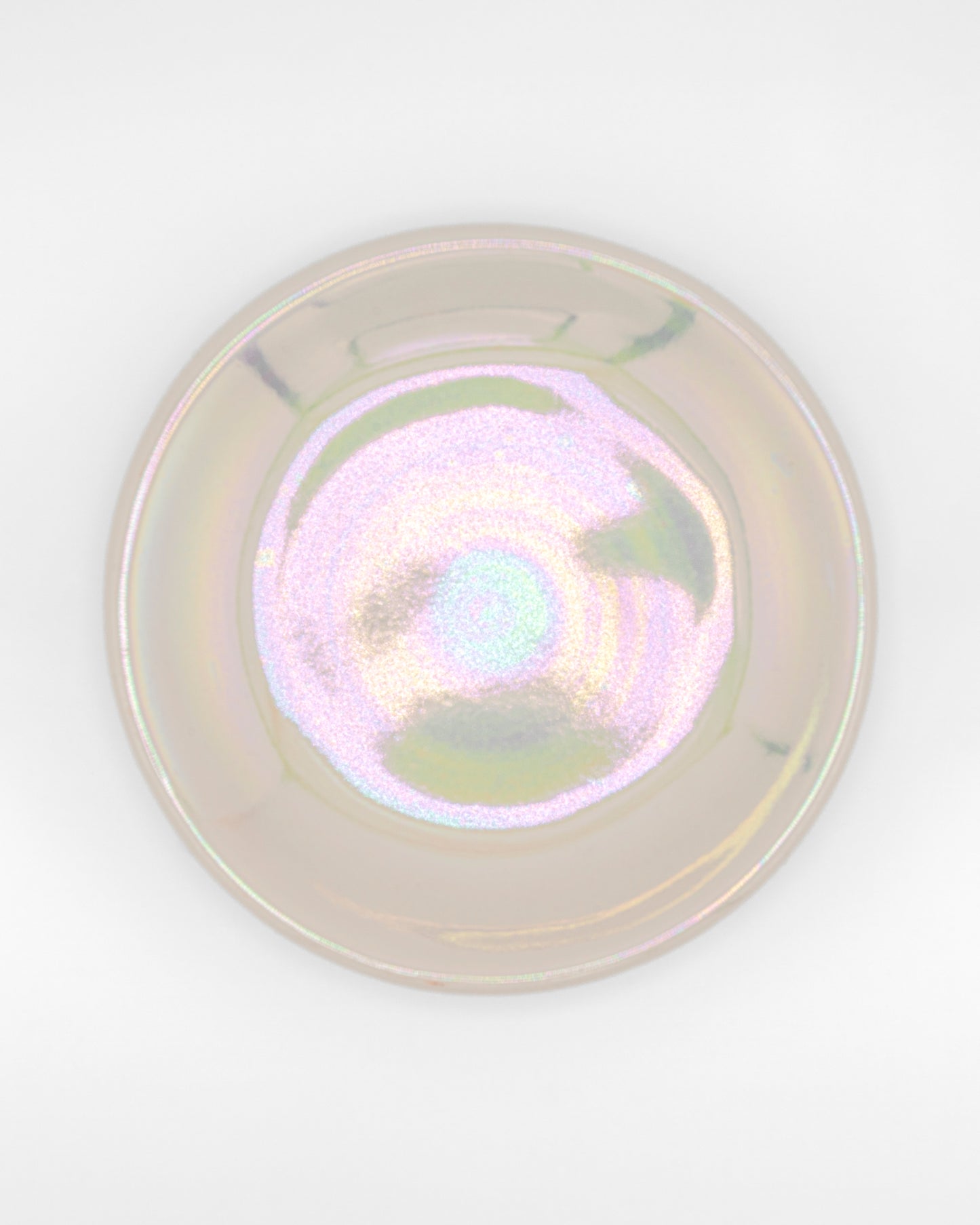 Large Dipped Iridescent Handmade Ring Dish at 4"