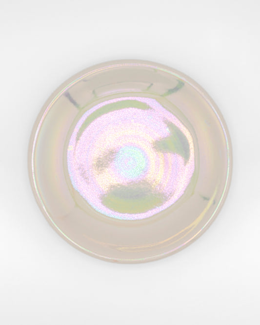 Large Dipped Iridescent Handmade Ring Dish at 4"