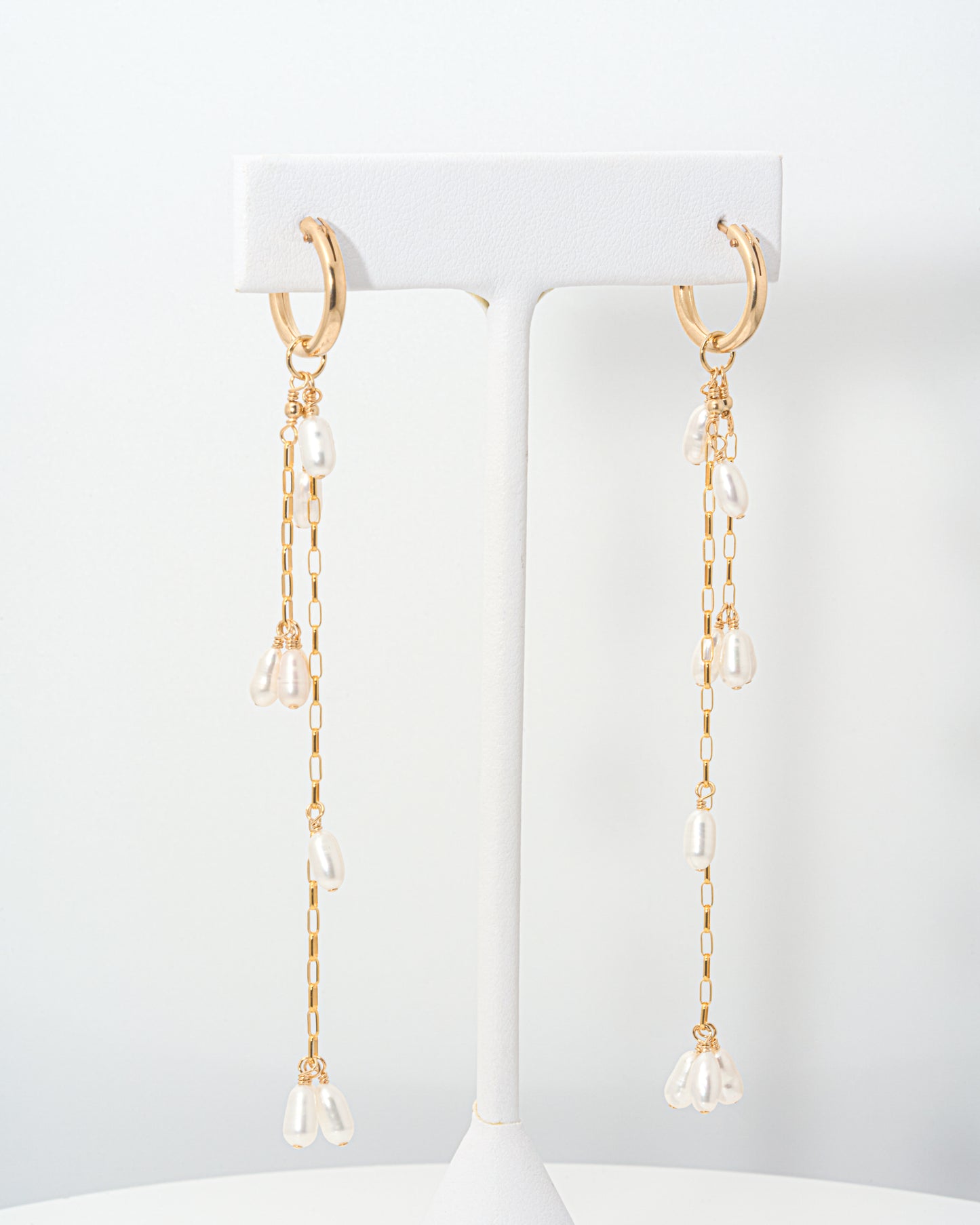 Falling Petals Mini Hoop Earrings in 14K Gold Filled