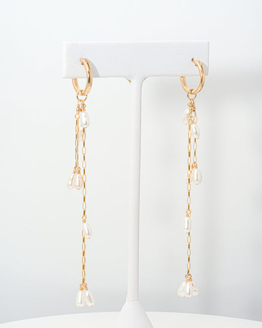 Falling Petals Mini Hoop Earrings in 14K Gold Filled