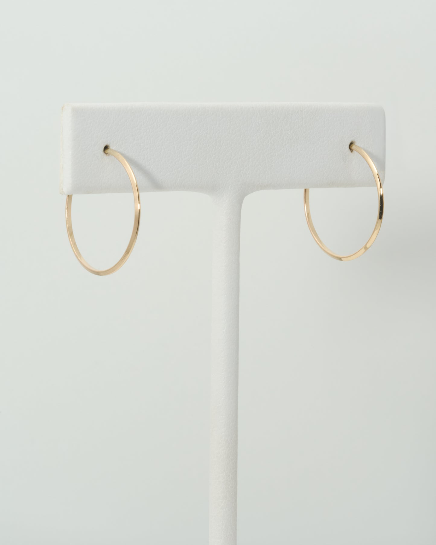 SRJ Knife Edge Hoops in 14K Yellow Gold