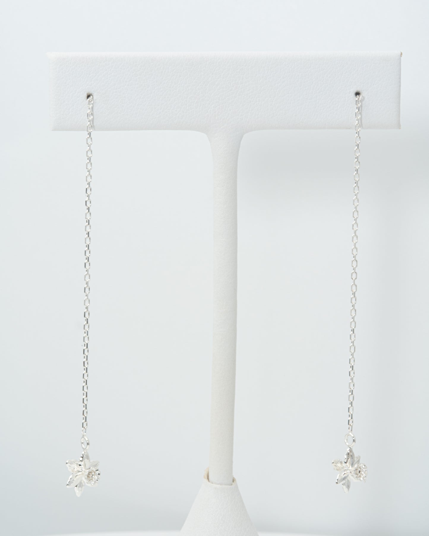 Daffodil Threader Earrings in Sterling Silver