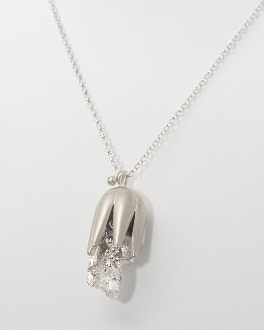 Petite Sage Necklace at 20" in Sterling & Fine Silver