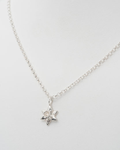 Daffodil Necklace at 20" in Sterling Silver