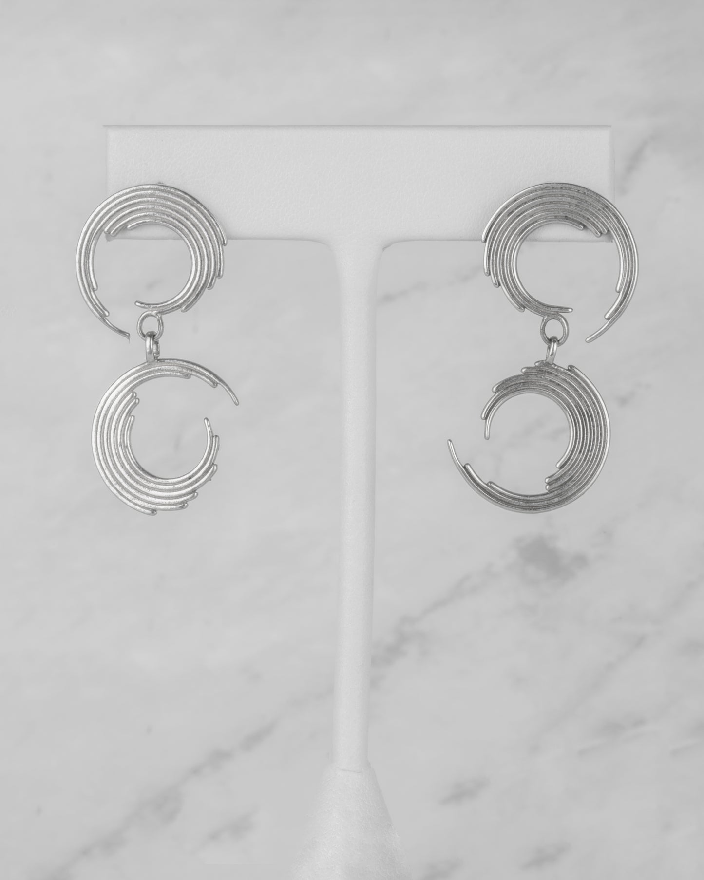 Orion Double O Earrings in Sterling Silver