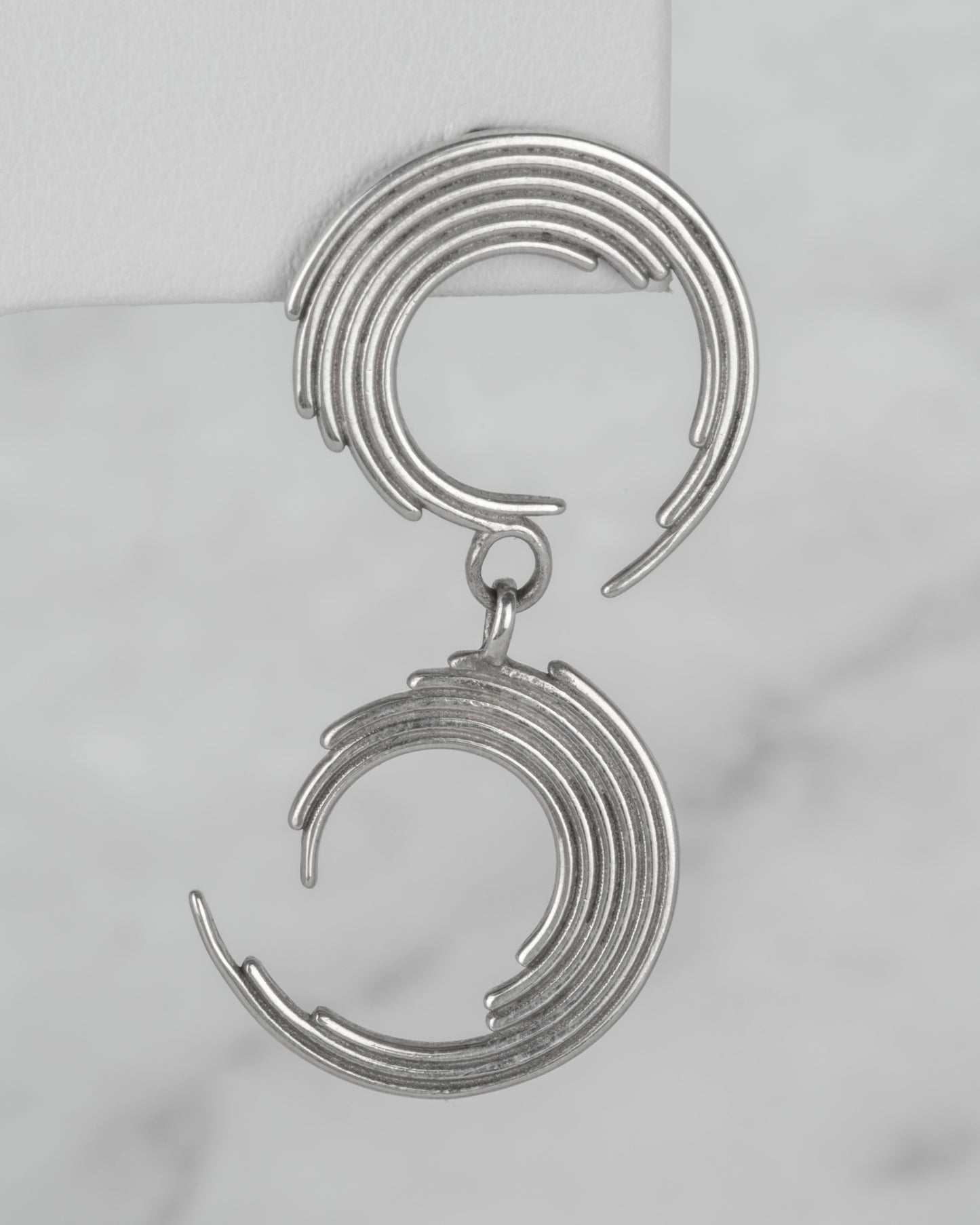 Orion Double O Earrings in Sterling Silver