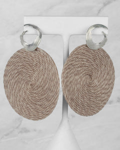 Orion Matiz Earrings with Clay Woven Terlenka Drops in Sterling Silver