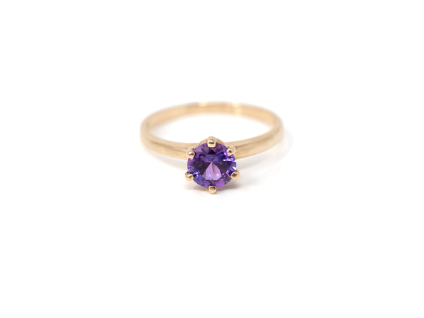 Lab-Grown Alexandrite Solitaire Ring