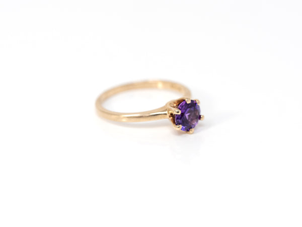 Lab-Grown Alexandrite Solitaire Ring