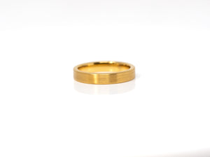 Brushed Gold-Plated Tungsten Band