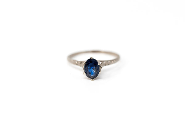 Sapphire Solitaire Ring