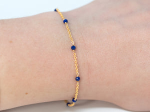 Lapis Lazuli Station Bracelet