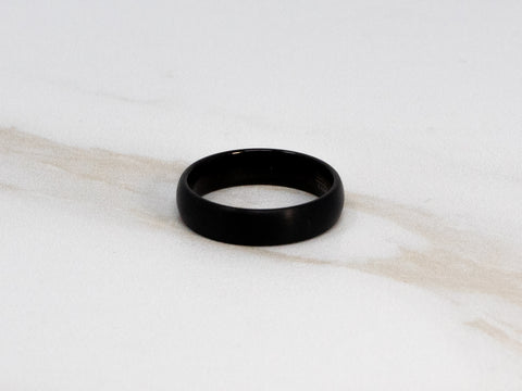 Brushed Black Plate Tungsten Ring