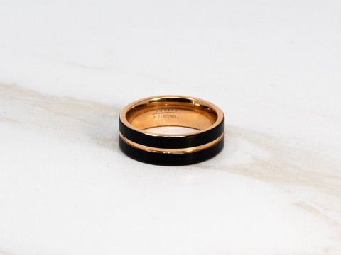 Rose Gold Tungsten Ring