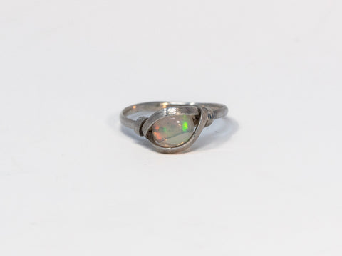 Ethiopian Opal Wire Wrapped Ring