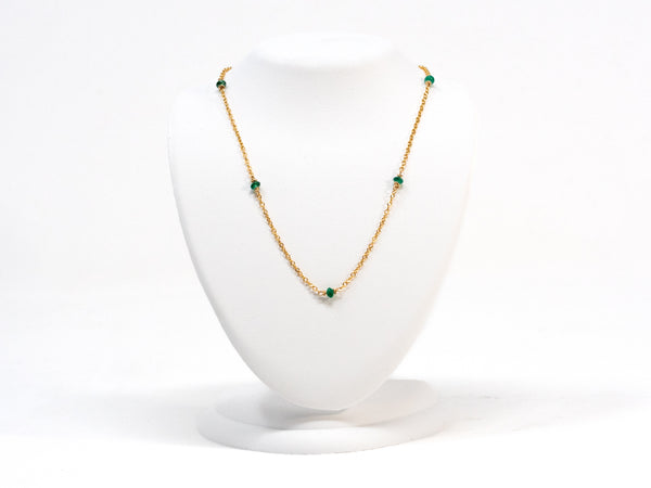 Emerald Station Necklace