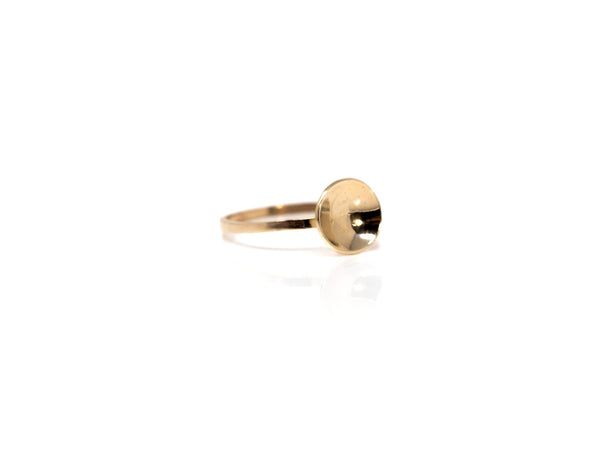 JC Cup Ring in 10K Yellow Gold at a Size 6 1/2