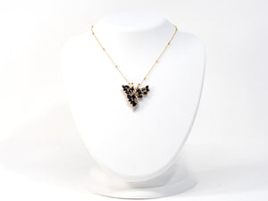 Sapphire and Diamond Butterfly Pendant
